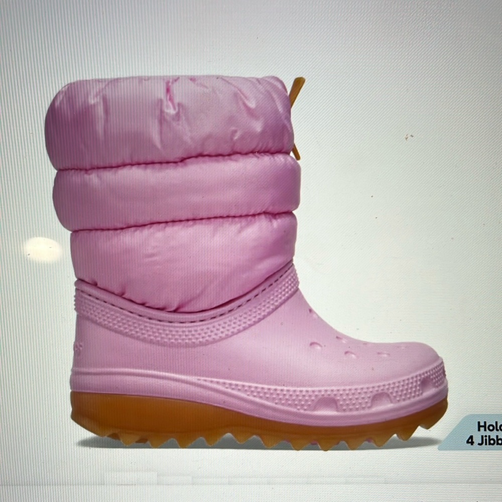 NWT Pink Crocs Neo Puff Boot Size 13